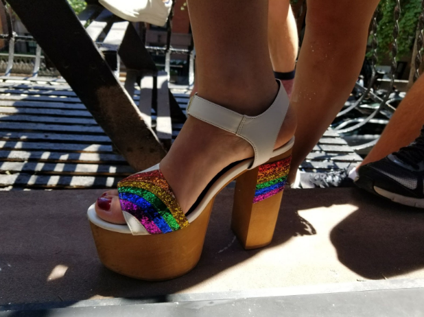 Zara's sparkly Pride shoes