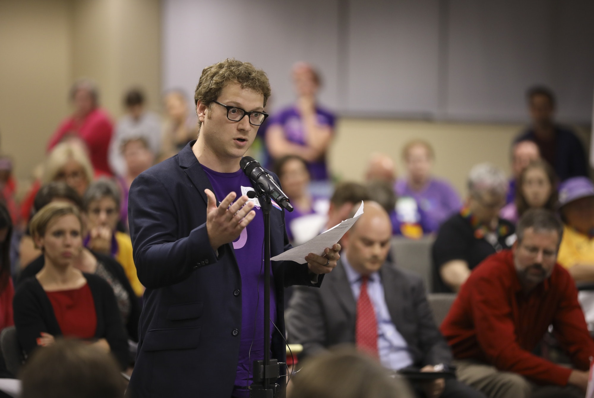 Dave Edwards, parent of a transgender child, spoke in support.