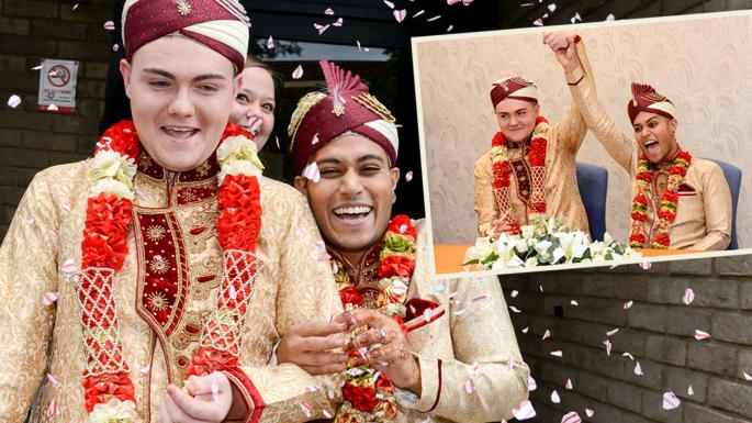 Jahed Choudhury and Sean Rogan married in Walsall