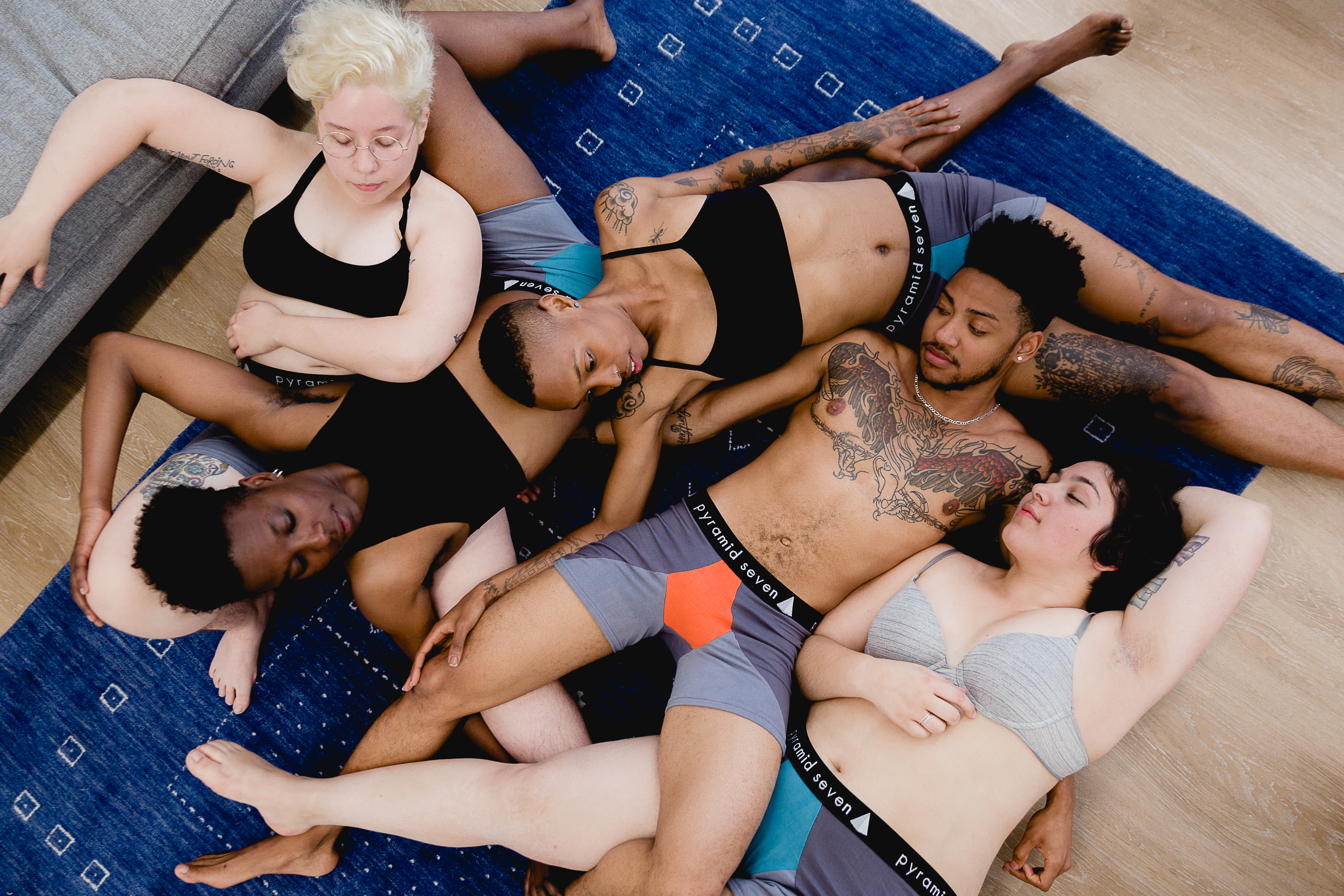 Models wearing Pyramid Seven