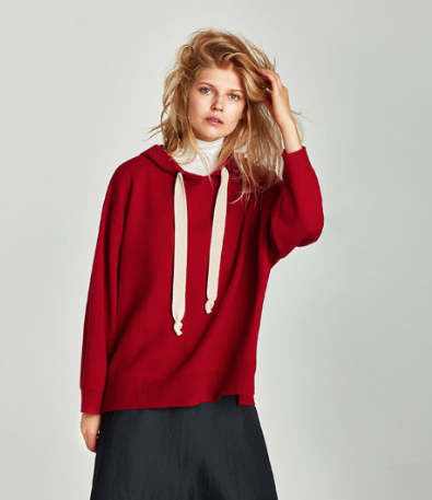 Oversized Hooded Sweater Zara $49