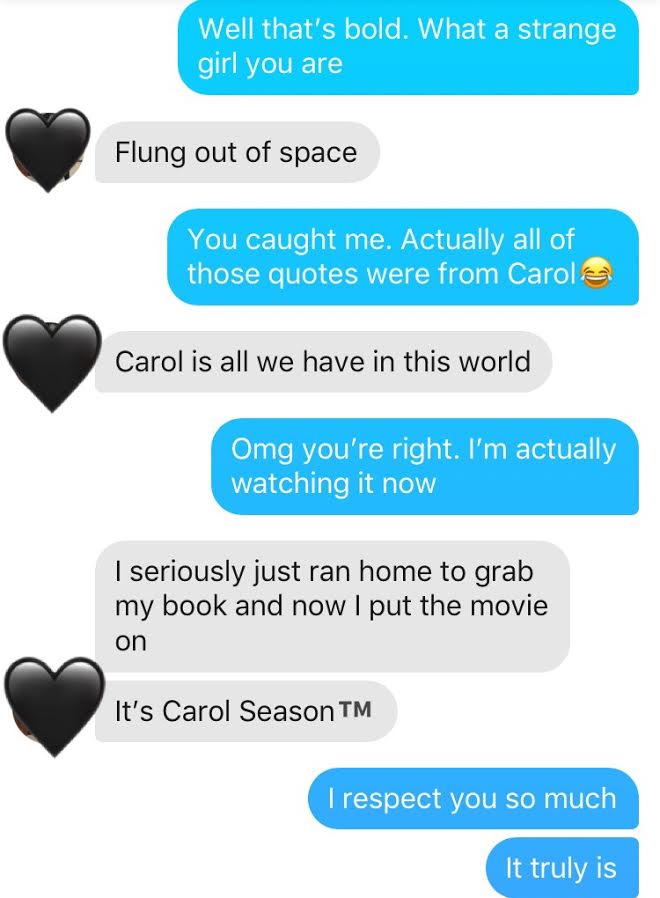 I Messaged Lesbians On Tinder Using Only ‘carol Quotes Go Magazine 4342