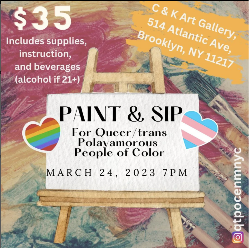 Paint and Sip for Queer/Trans Polyamorous People of Color - GO Magazine