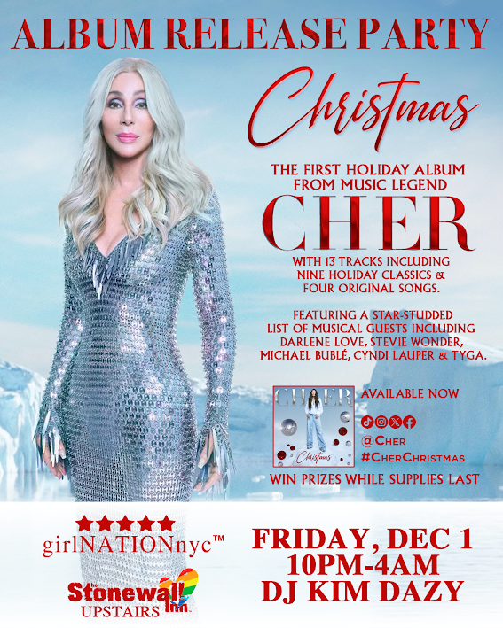 CHER Christmas Album Release Party at The Stonewall Inn GO Magazine