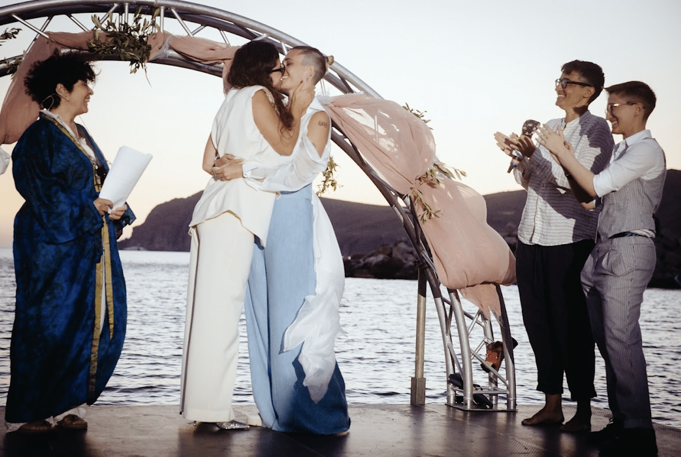 The magic of a lesbian wedding on the island of Lesbos