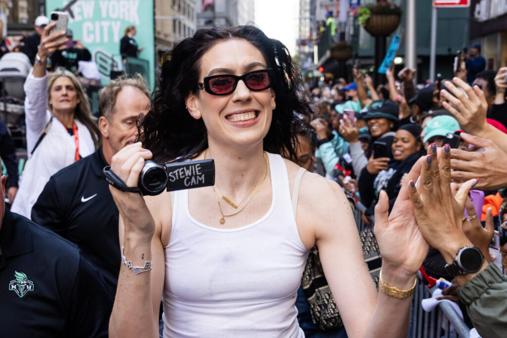 Breanna Stewart attends the New York Liberty ticker tape parade