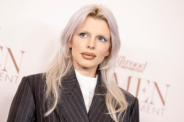 Closeup of Julia Fox at a gala