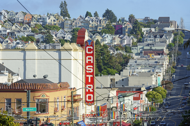 Photo of Castro St. in San Francisco, looking south