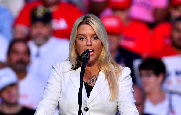 Pam Bondi speaks at Trump rally