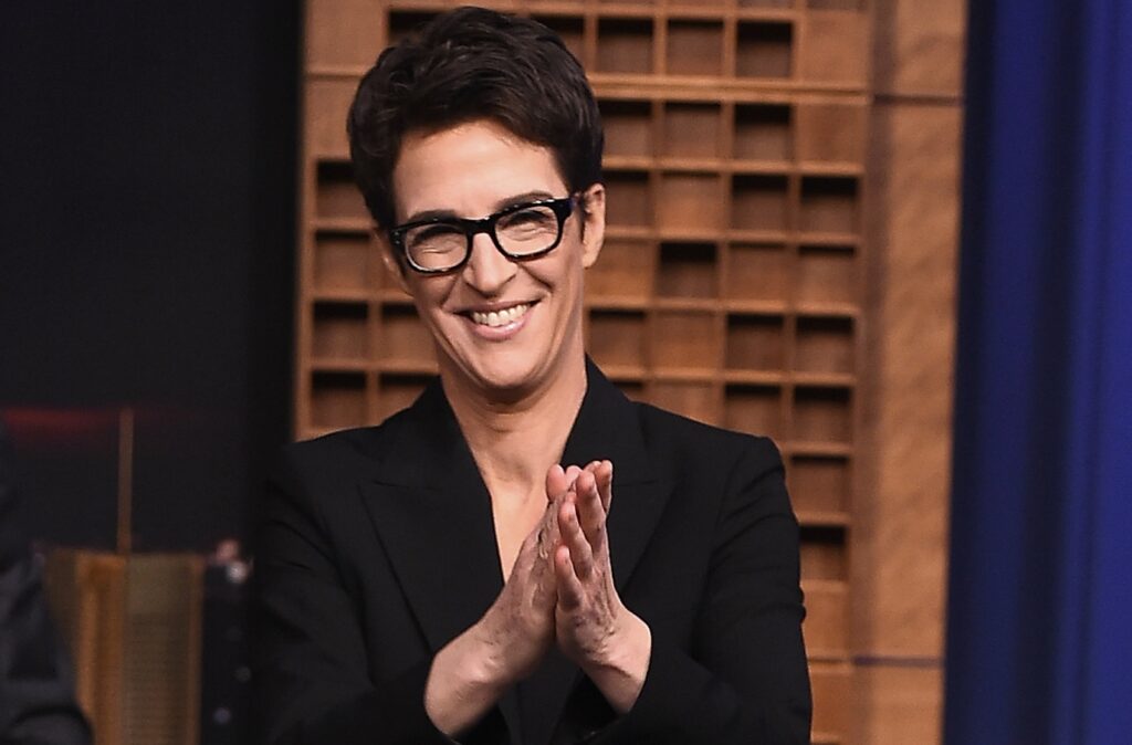 Rachel Maddow clapping on "The Tonight Show"