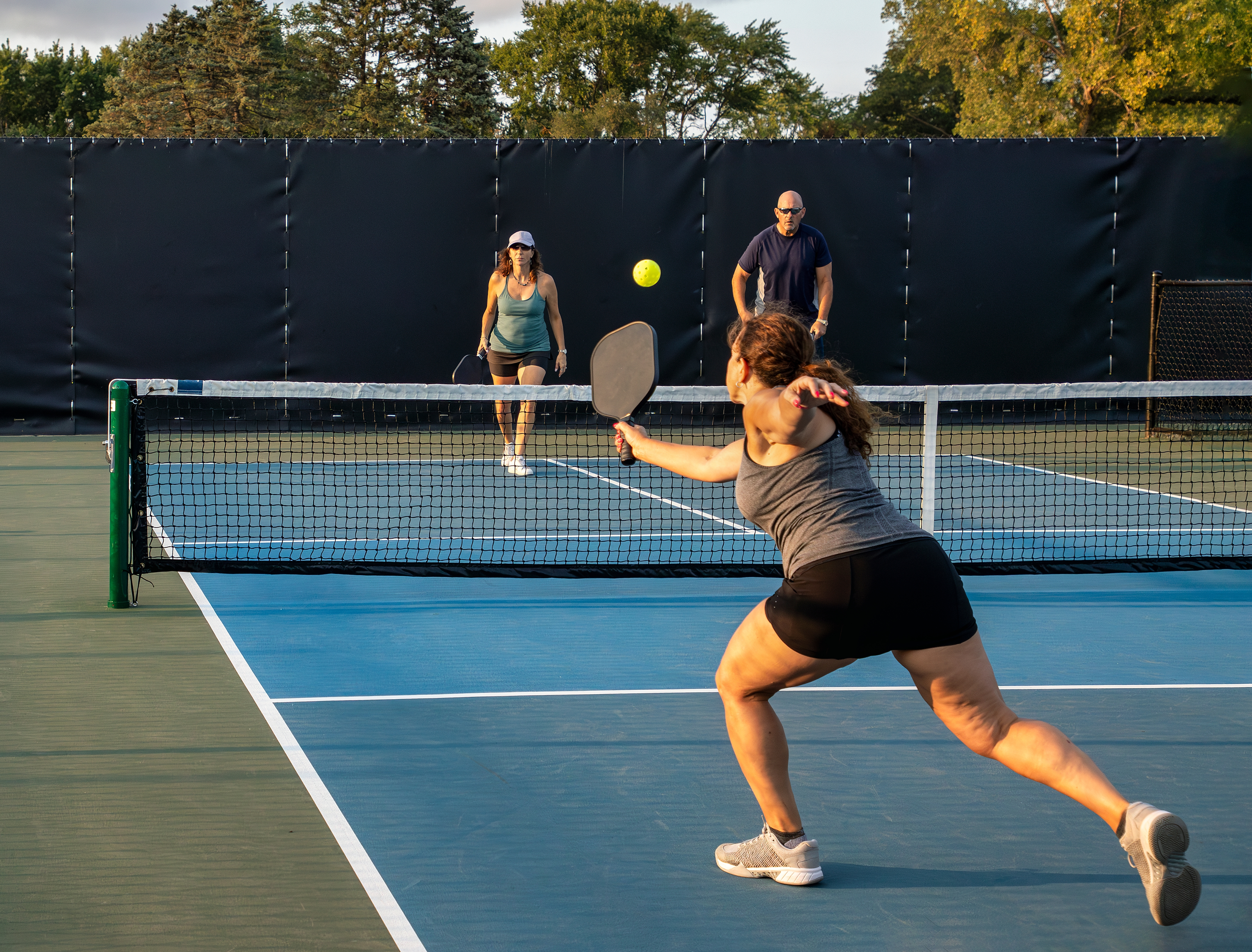 Playing pickleball