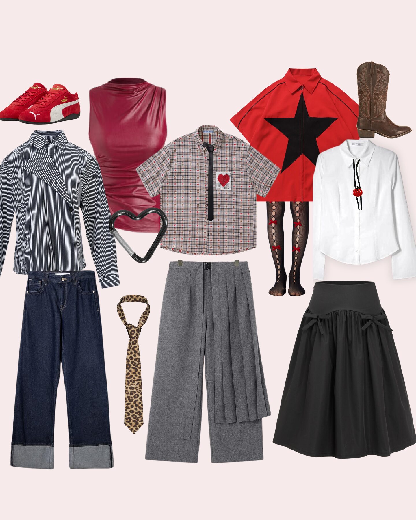 Cutouts of clothing