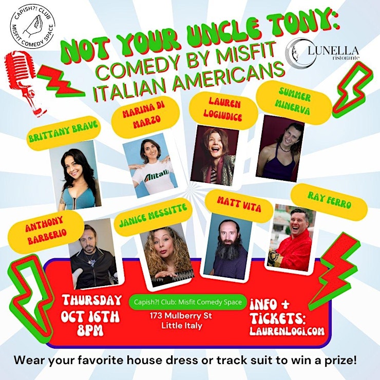 Not Your Uncle Tony: Comedy by Misfit Italian Americans - GO Magazine