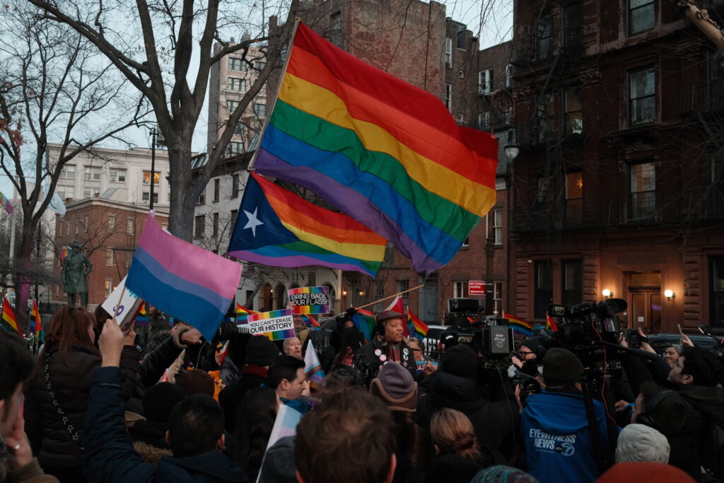 Protest At Stonewall National Monument Following Trump Administration’s Removal Of Pride Flag