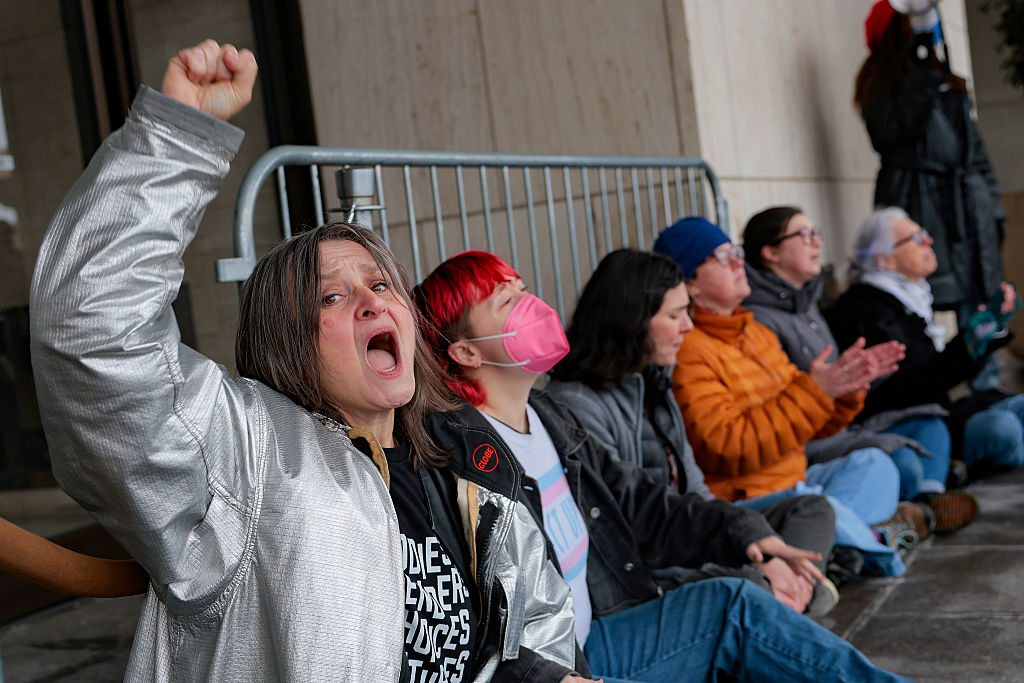 Dozens Arrested Protesting HHS Over Proposed Gender-Affirming Care Rules