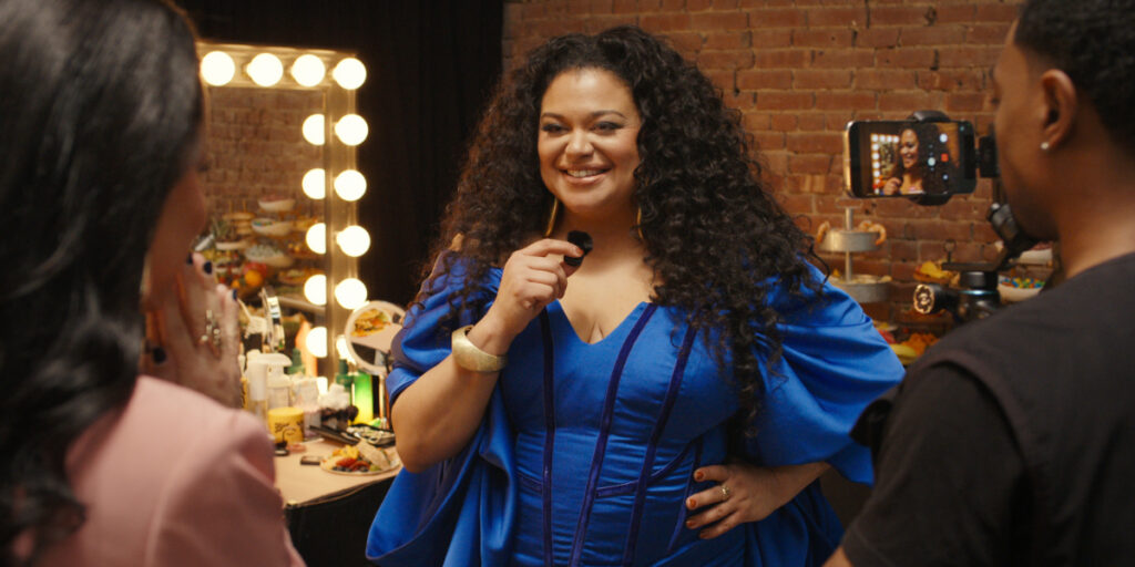 Michelle Buteau as Mavis Beaumont in Episode #303 of Survival of The Thickest Season 3.