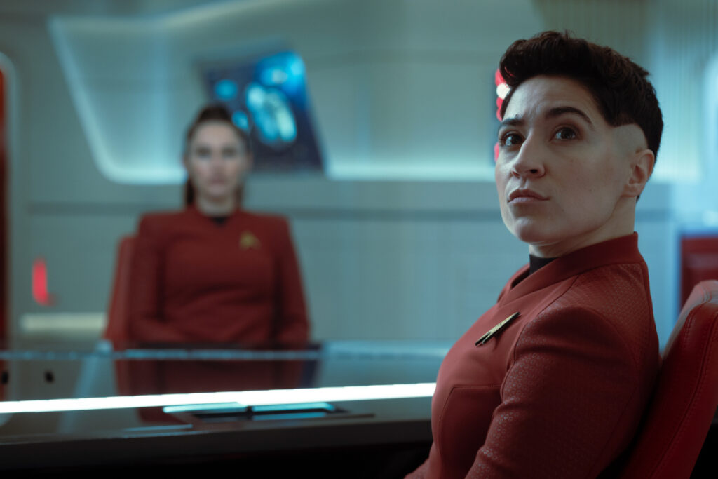 Melissa Navia as Ortegas in season 4, Episode 1 of Strange New Worlds 