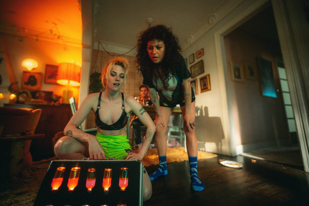 Kristen Stewart and Alia Shakwat in "The Wrong Girls." Courtesy of Neon
