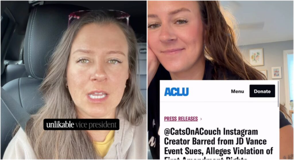 She Built a Cat-Themed Instagram to Mock JD Vance. Then the Secret Service Allegedly Blocked Her From Seeing Him