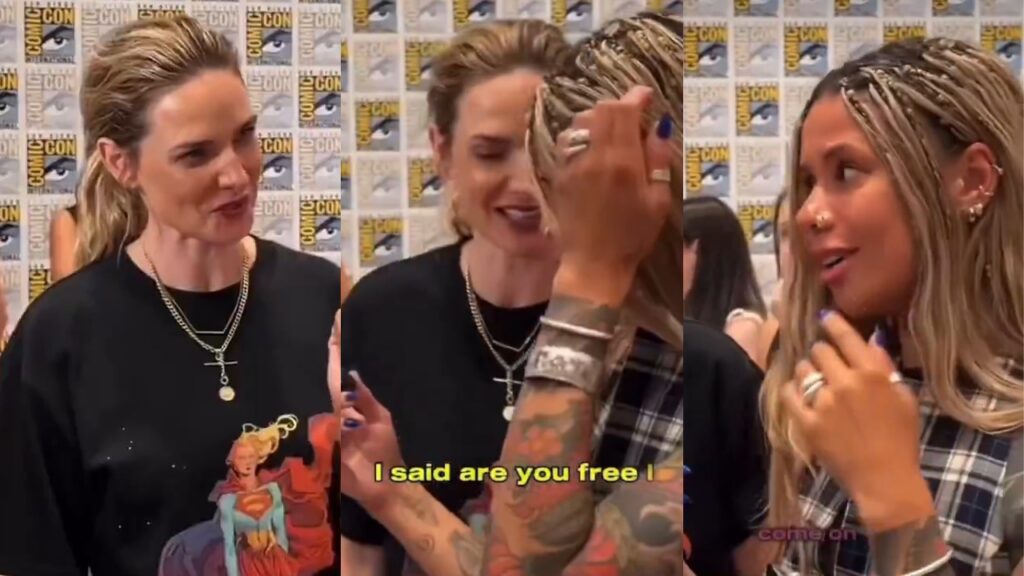 Watch Rebecca Ferguson Flirt on the San Diego Comic-Con Red Carpet and Send Lesbians Into a Panic