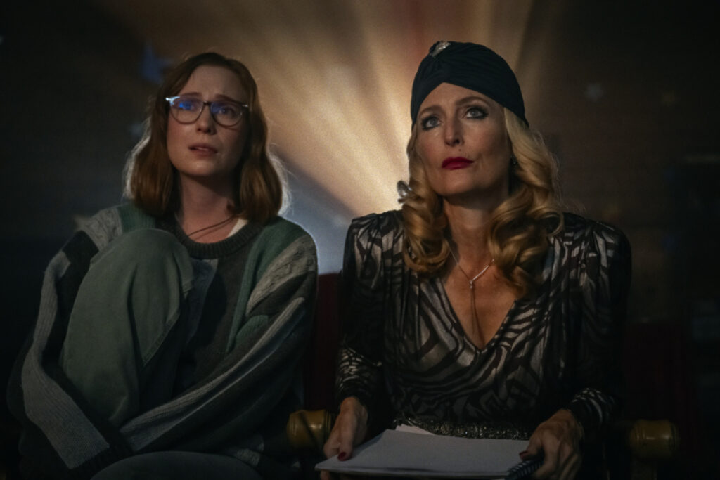 Hannah Einbinder and Gillian Anderson in 'Teenage Sex and Death at Camp Miasma." Photo courtesy of Mubi