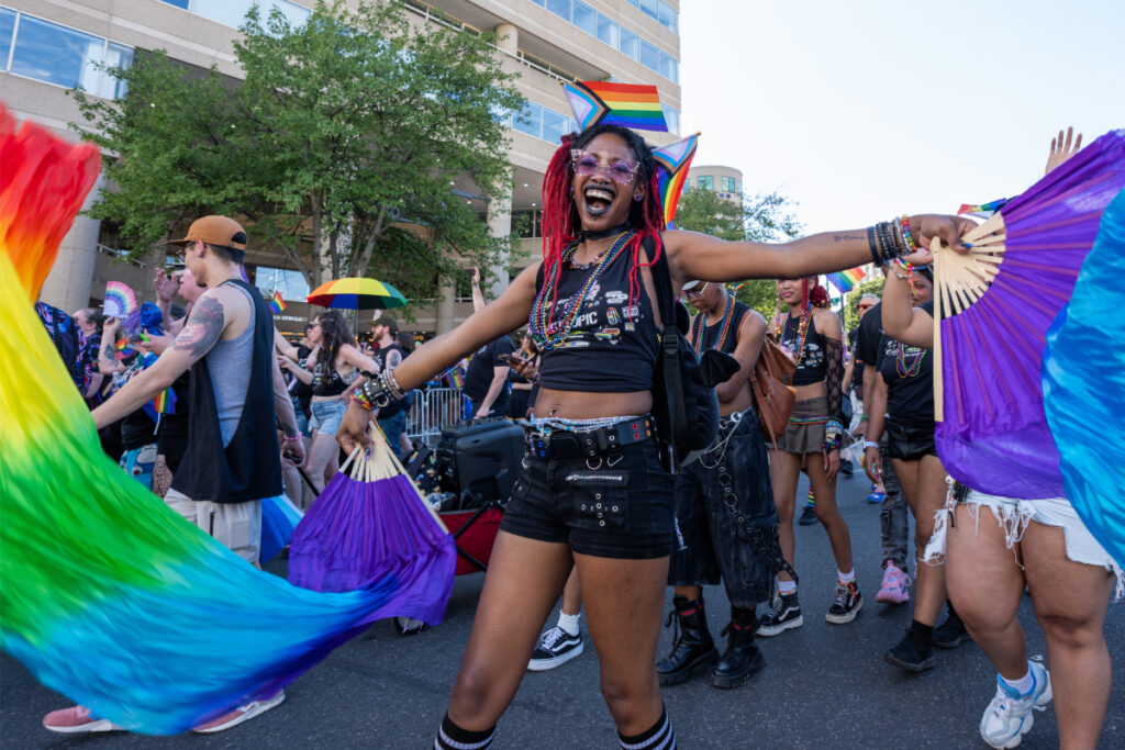 People march in the Capitol Pride Parade on June 20, 2026 in Washington, DC. Photo by Aaron Schwartz/Getty Images