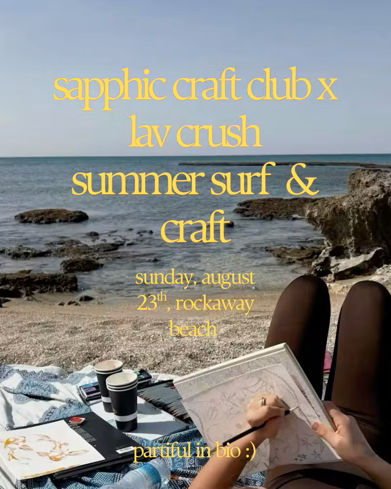 sapphic craft club x lav crush summer surf and craft