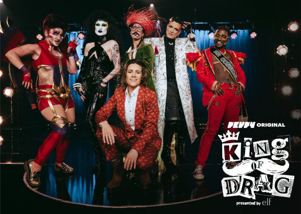 Cameron Esposito and the cast of King of Drag season 2. Photo courtesy of Revry