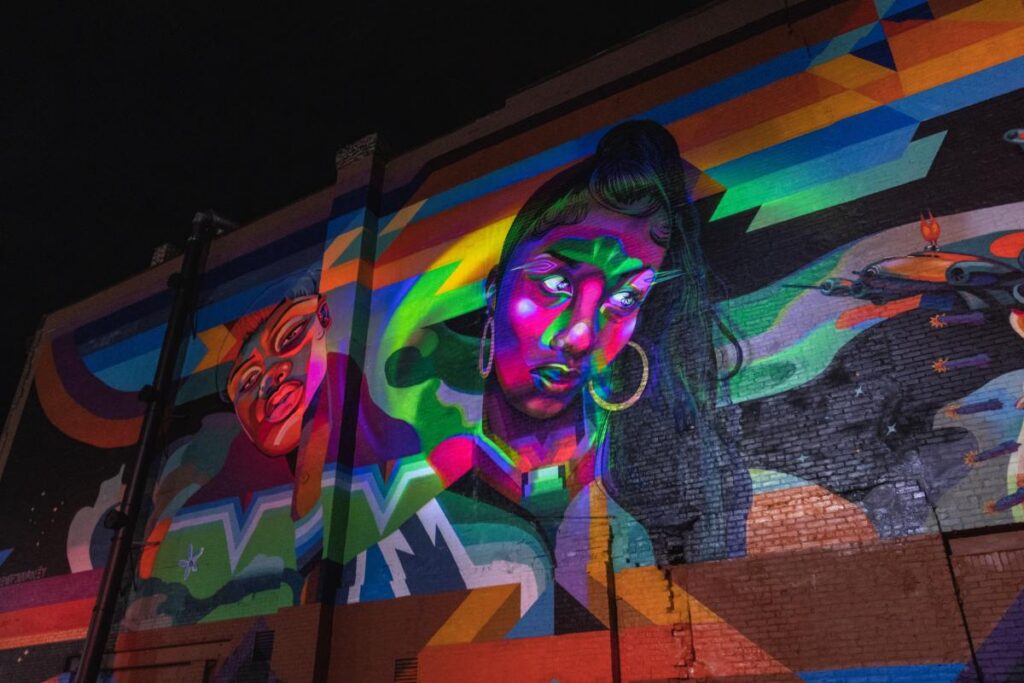 “Salt Water” Mural by Georgie Nakima. Photo by N. Millard