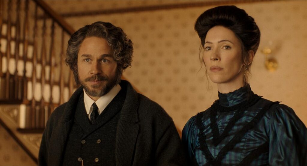 Charlie Hunnam and Rebecca Hall in ‘Monster: The Lizzie Borden Story.’ Photo courtesy of Netflix