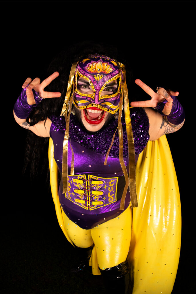 Papi Culo in a luchador outfit. Photo by Fifth Eye Media