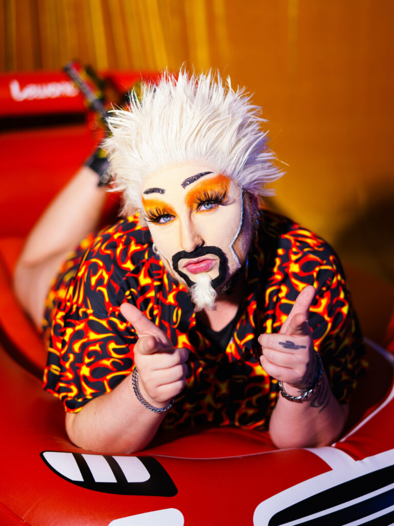 Chase Lounge as guy fieri. Photo by @d.r.german courtesy of Chase Lounge