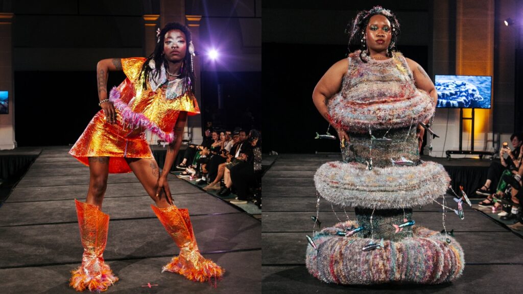 JASMINE KNITS on the runway. Photos by Zenobia Philipp.