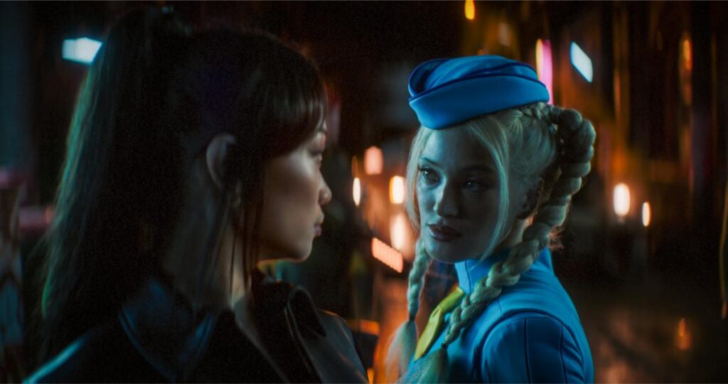 Mel Jarnson, right, and Calina Liang star in “STREET FIGHTER.” Photo courtesy of Paramount Pictures