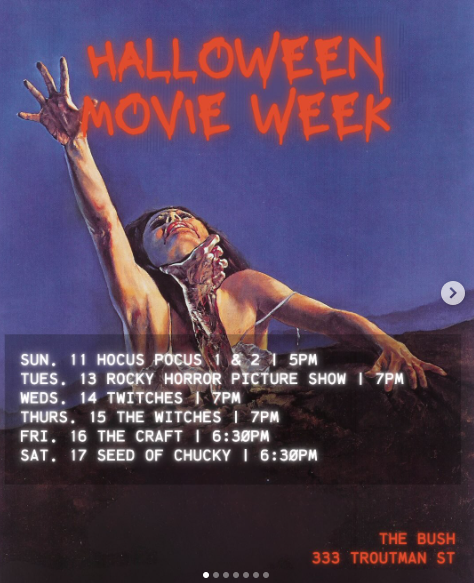 Halloween Movie Week at The Bush