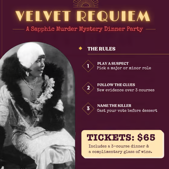 Velvet Requiem: A Sapphic Murder Mystery Dinner Party